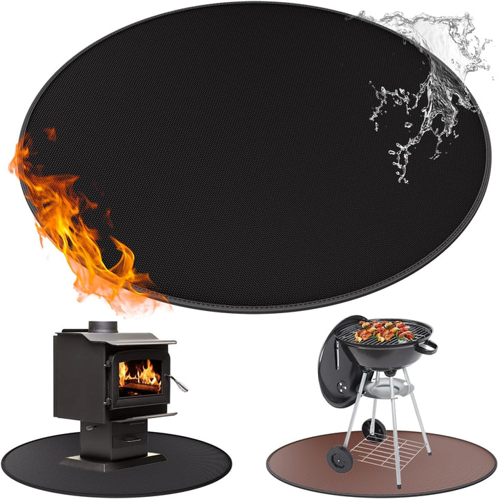 Feuerfeste Matte Feuerstelle Unterlage 2315°C Feuerschutzmatte Hitzeschutzmatte 114cm BBQ Grills Mat