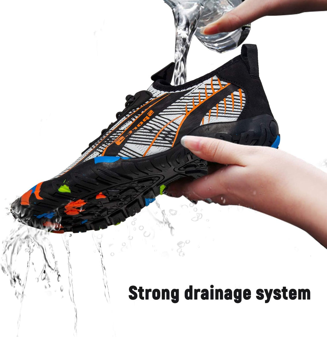 IceUnicorn Strandschuhe Badeschuhe Damen Herren Schwimmschuhe Aquaschuhe Sommer Schnell Trocknend Su