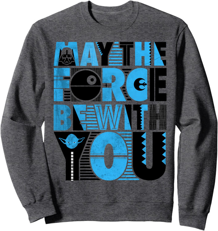 Star Wars Group Shot Within May The Force Be With You Text Sweatshirt