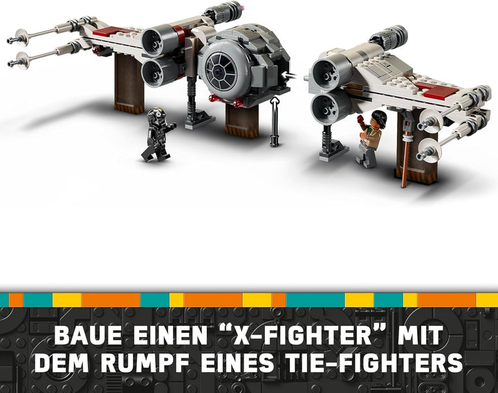 LEGO Star Wars Mashup aus TIE Fighter & X-Wing, baubare Spielzeug Sternjäger, Geschenkidee für Kinde