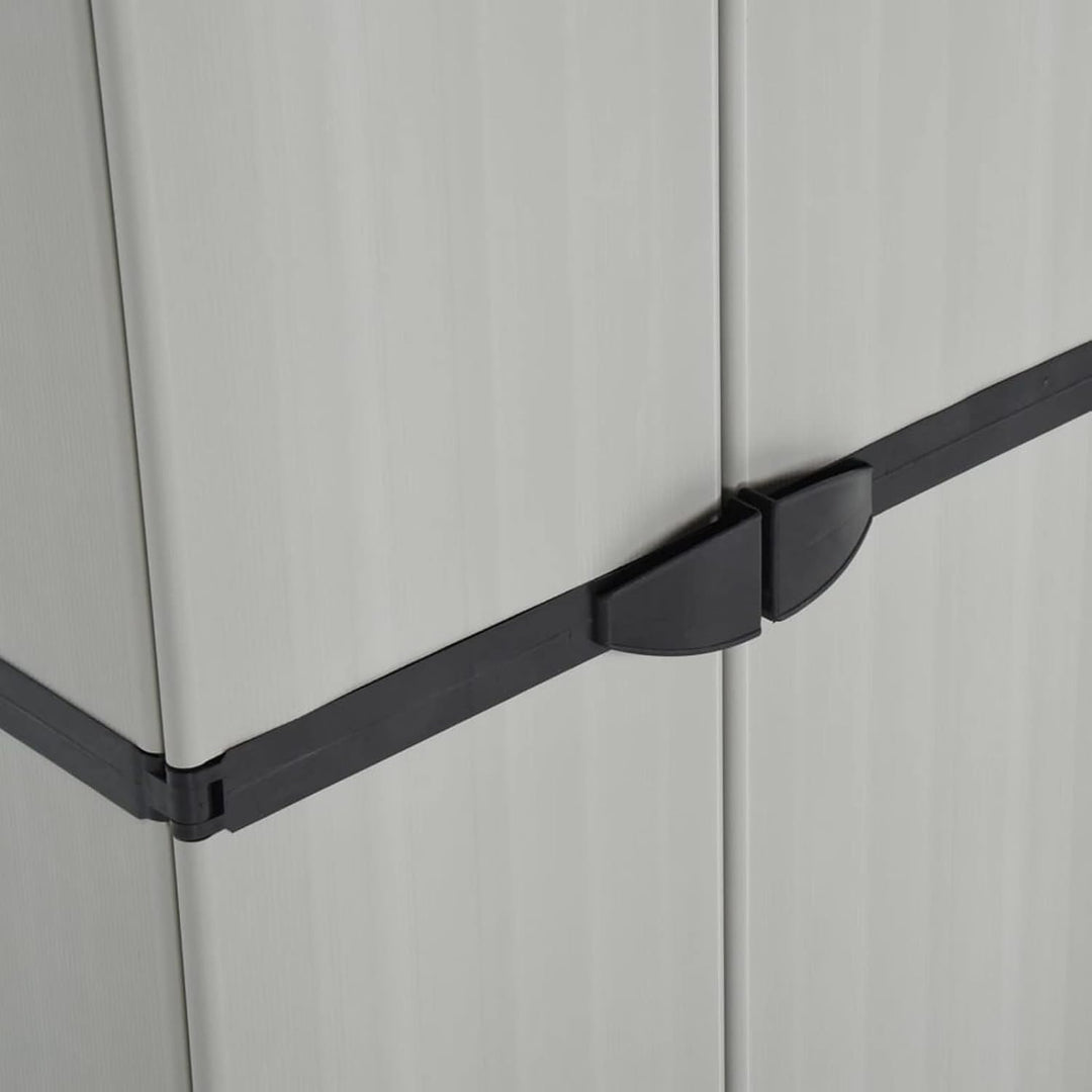 Tidyard Kunststoffschrank Balkonschrank Gartenschrank Putzschrank Kellerschrank Lagerschrank mit 2 T