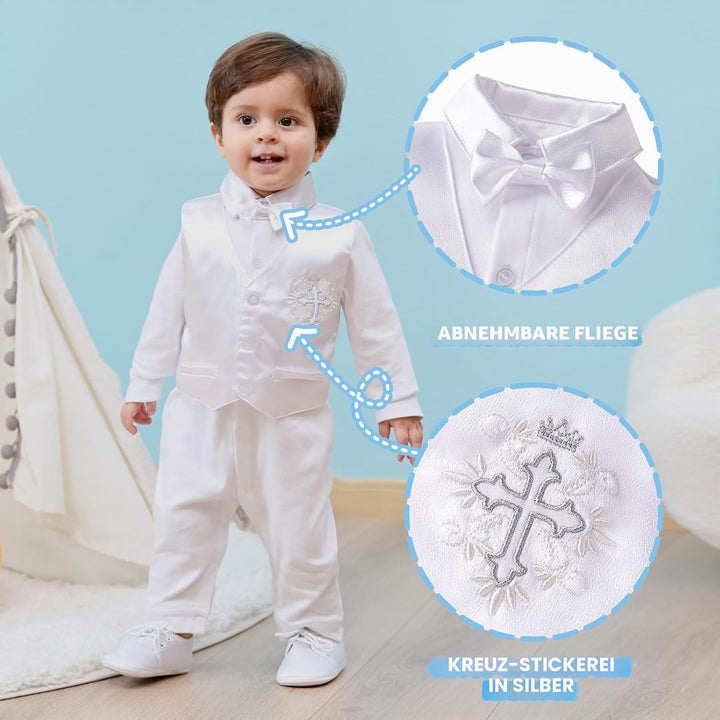 Booulfi Baby Kleidung Jungen 0-12 Monate Strampler Neugeborene Body Langarm Overall Winter Baby Erst