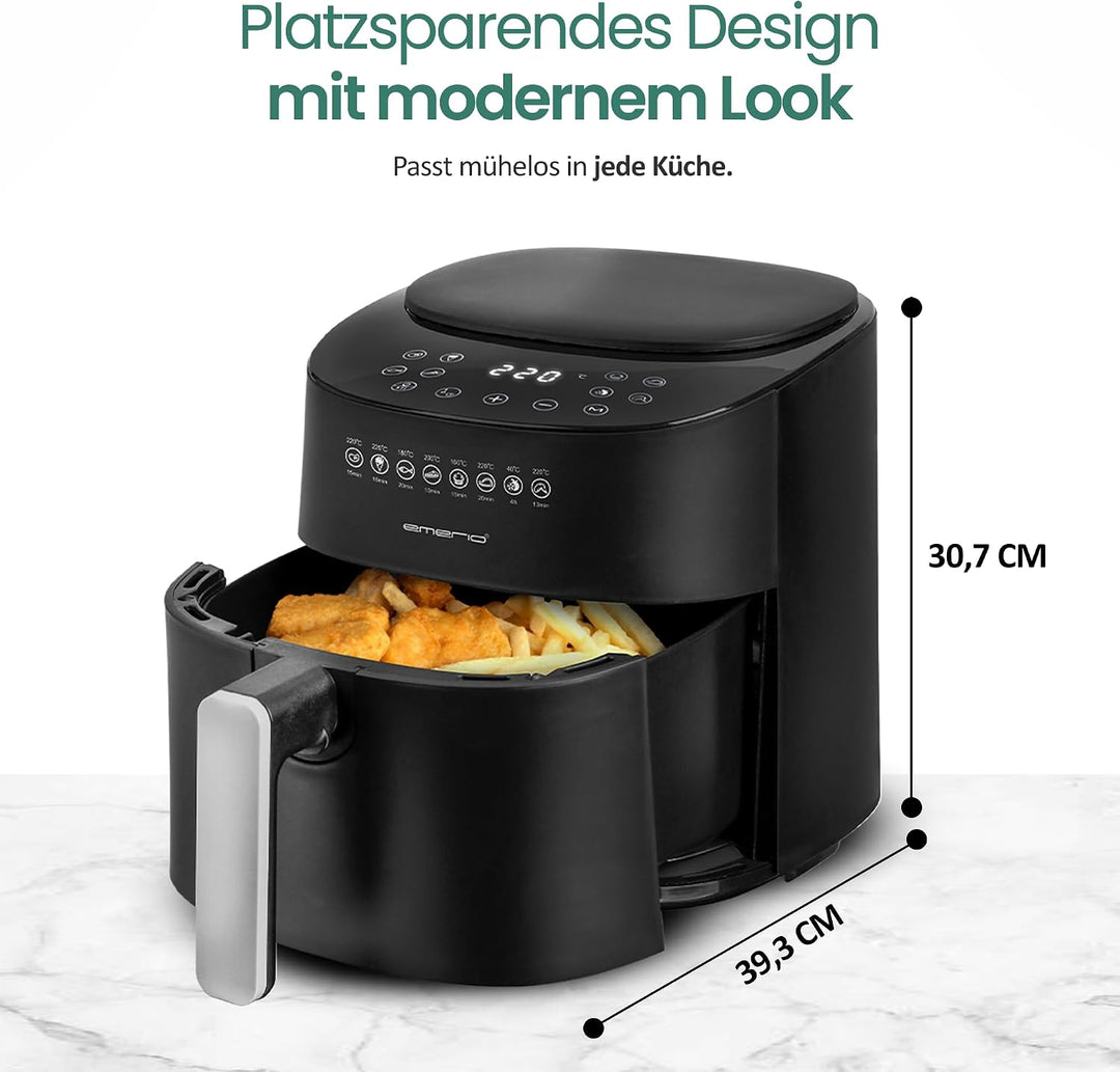 Emerio grosse digitale Heissluftfritteuse, TOP AirFryer, Frittieren ohne zusätzliches Öl, 4.5 Liter