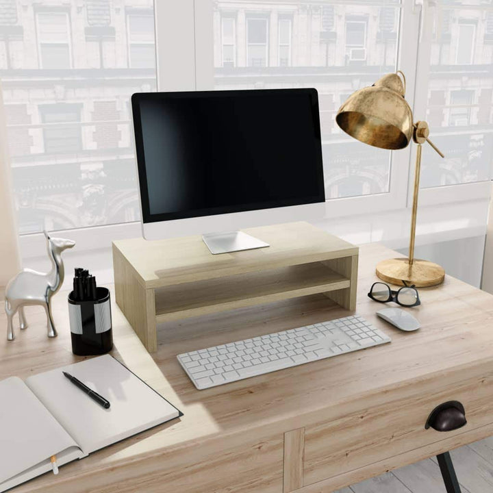 42x24x13 cm Monitorständer Sonoma-Eiche Holzwerkstoff MonitorerhöHung BildschirmerhöHung Monitor Stä