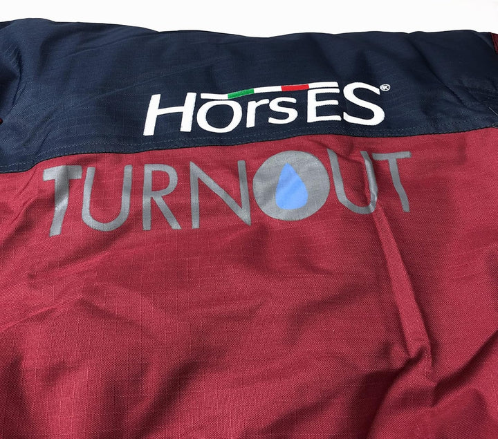 Horses, Paddockdecke für Pferdeweide Turnout Full Neck 400 gr, Wasserdicht, mit Festem Nackenbezug,