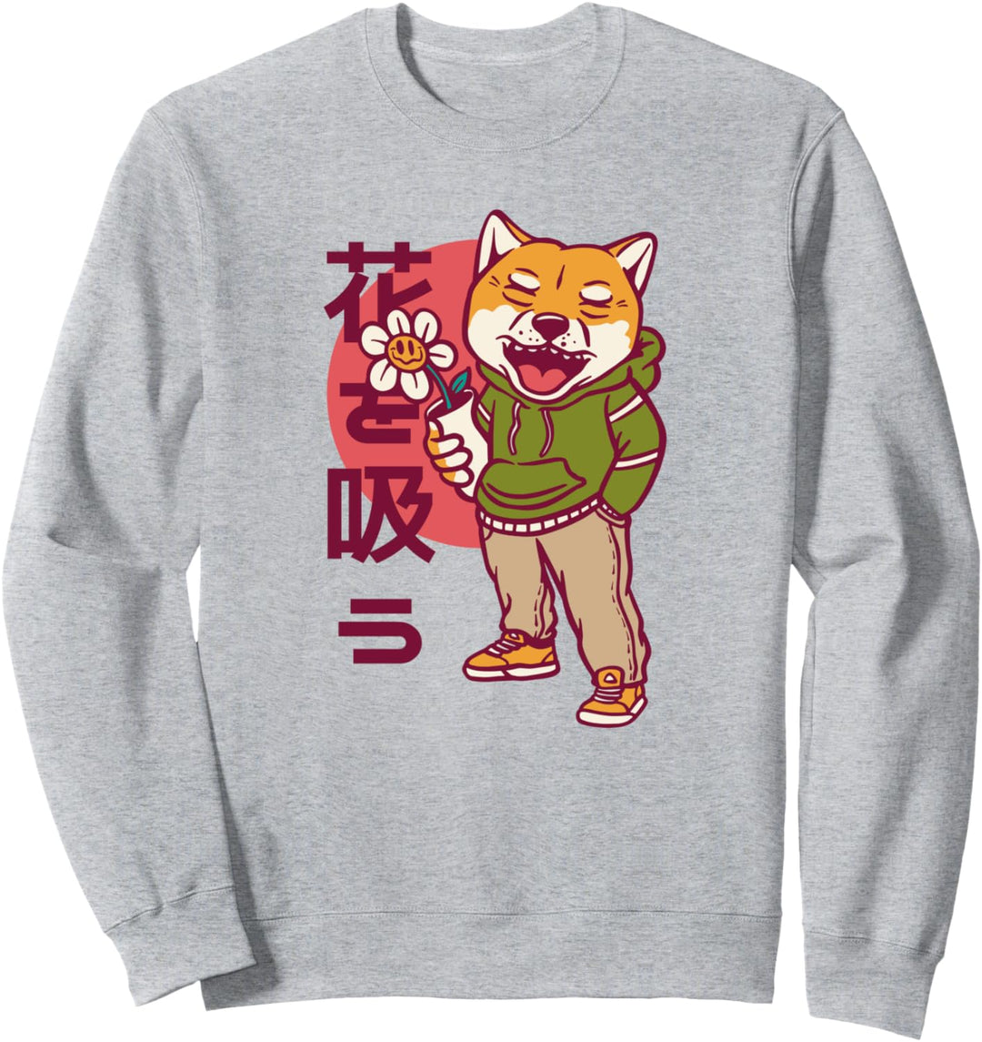 Shiba Inu Hund Cartoon Cute Japanese Sweatshirt
