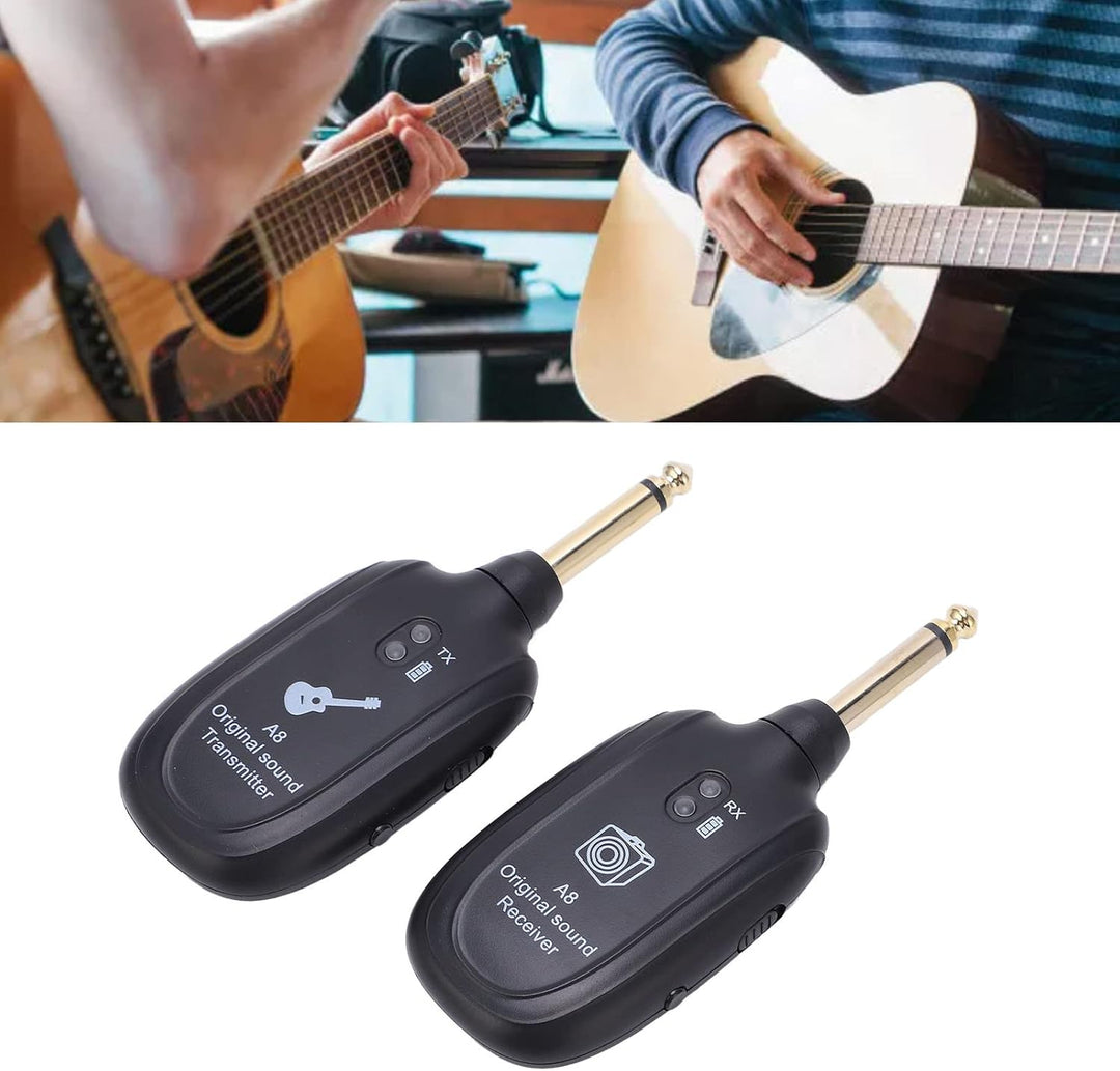 Kabelloses Gitarrensystem, Kabelloses Gitarren Sender Empfänger Set, Zubehör Set für Gitarren Tonabn