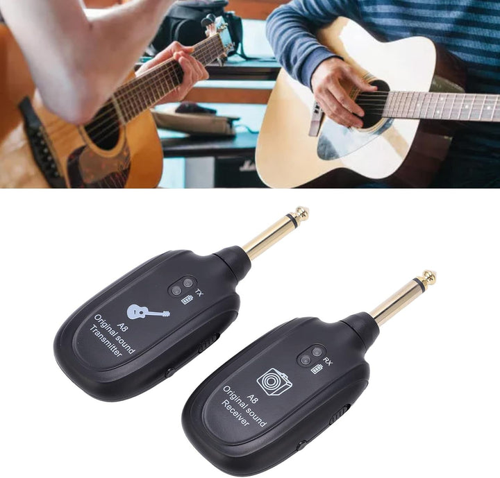 Kabelloses Gitarrensystem, Kabelloses Gitarren Sender Empfänger Set, Zubehör Set für Gitarren Tonabn