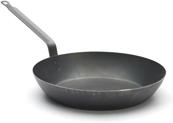 De Buyer Coupe Lyonnaise Bratpfanne Blau Metall, schwarz, Diamètre 28, Diamètre 28