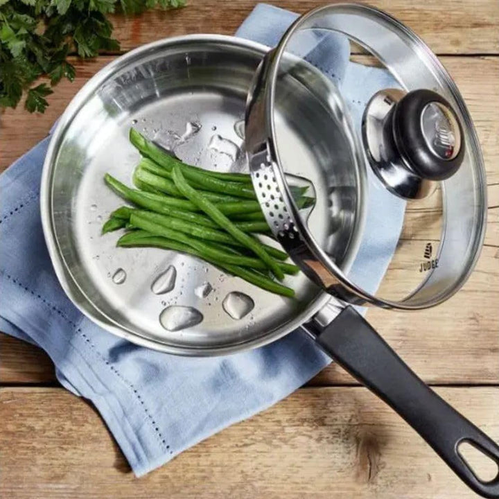 Judge Vista Kochtopf aus Edelstahl, 12 cm, 500 ml Kochtopf für Induktion und andere Herdarten, Ofenf