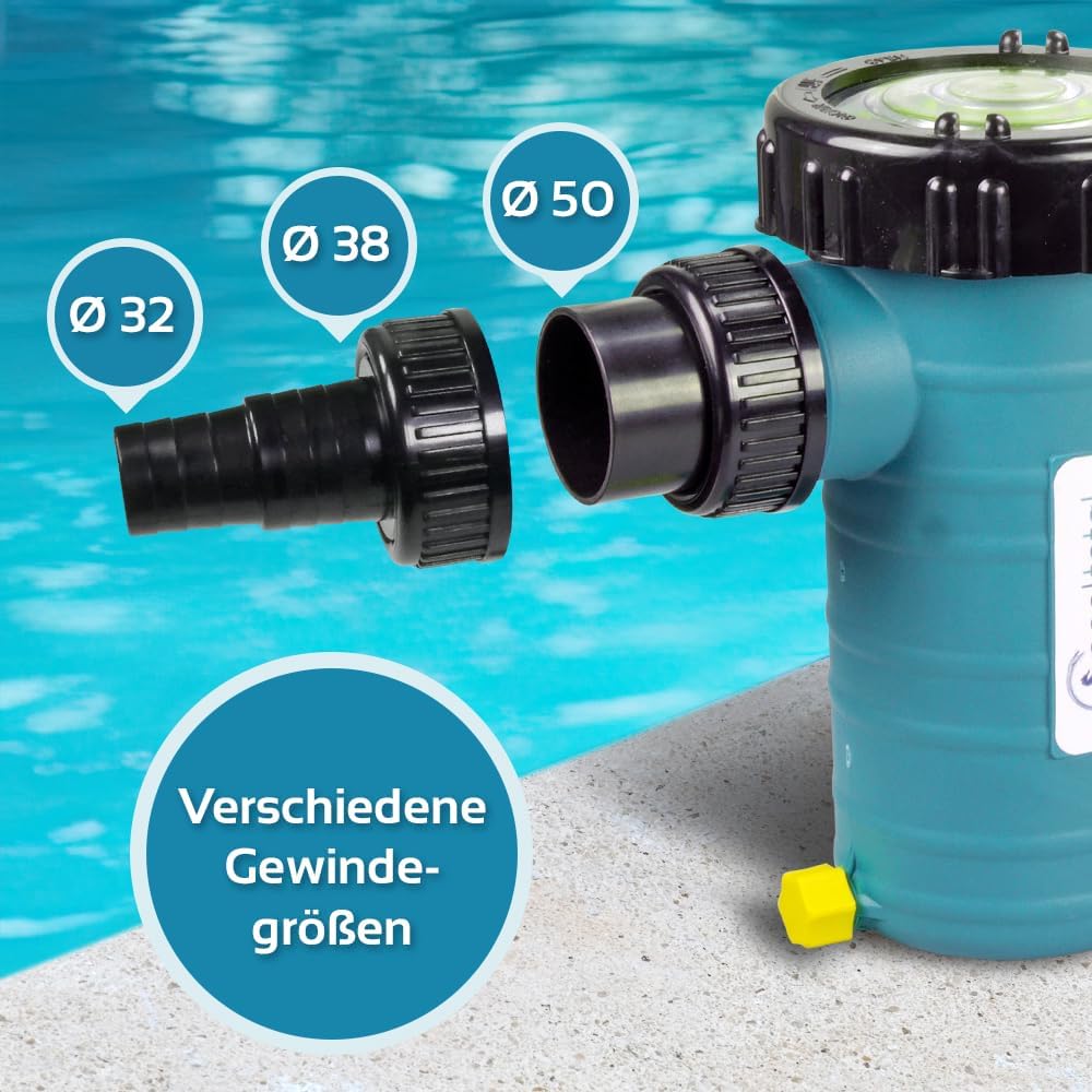 Leistungsstarke 4 m³/h Aqua Plus Filterpumpe - Für Becken bis 20.000 l Wasserinhalt - Premiumqualitä