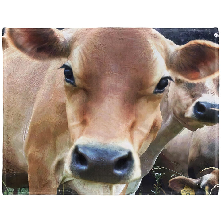 YISUMEI Decke Jersey Kuh Gesicht Kuscheldecken Weich Flanell Fleecedecke Bettüberwurf(150x200cm)