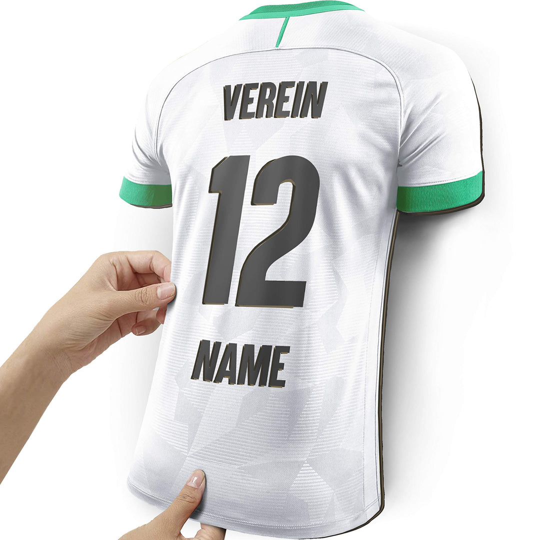 Elbeffekt Trikotlampe für Mönchengladbach Fans aus Holz - personalisierbares Geschenk - schenke Dein
