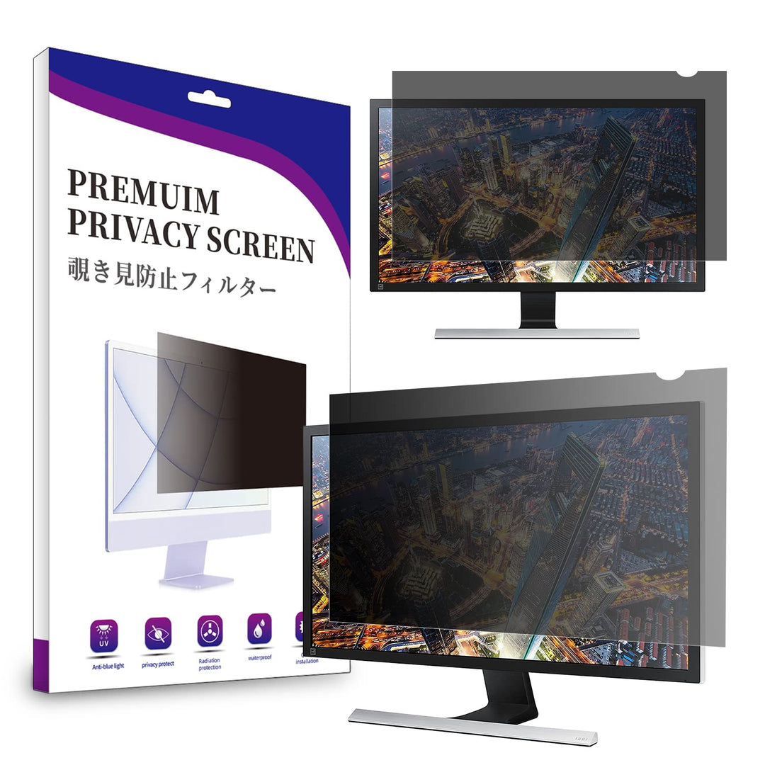 AiMok 23.8 Zoll Monitor Blickschutzfilter & Anti-Blaulichtfilter, Premium Privacy Filter, Blickschut