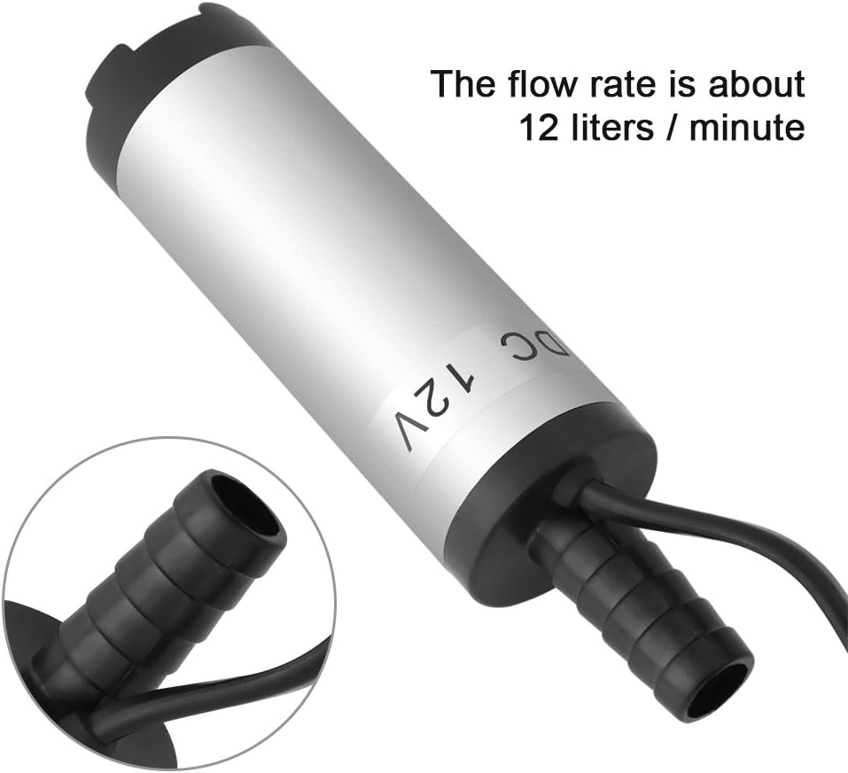 Edelstahl-Wasserpumpe, 12 V, 3,8 cm, 8500 U/m, elektrische Dieselpumpe, Tauchpumpe für Wasser-Kerosi