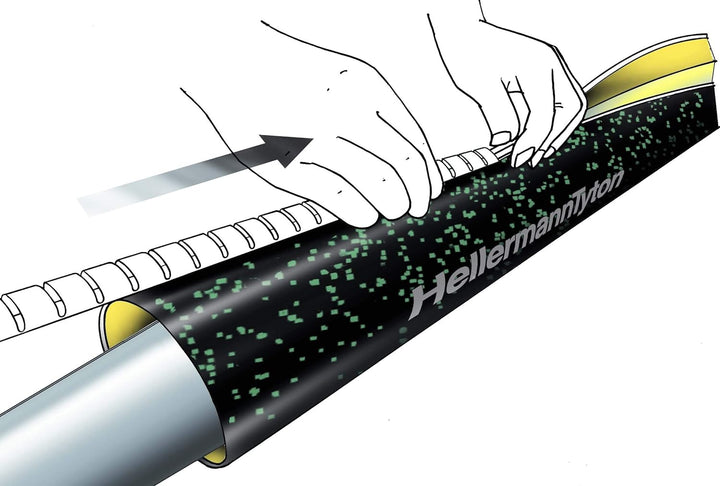 HellermannTyton 450-20021 RMS-76/22-500-POX-BK Warmschrumpf-Verbindungsgarnitur ohne Schraubverbind