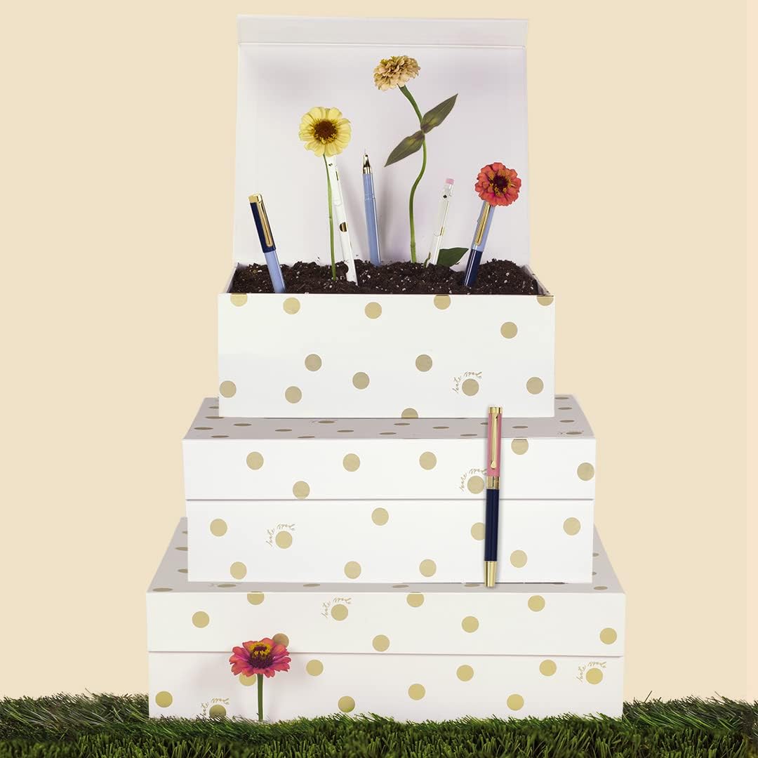 Kate Spade New York Dekorative Aufbewahrungsboxen mit Deckel, 3 Stück, stabile Organizer-Aufbewahrun