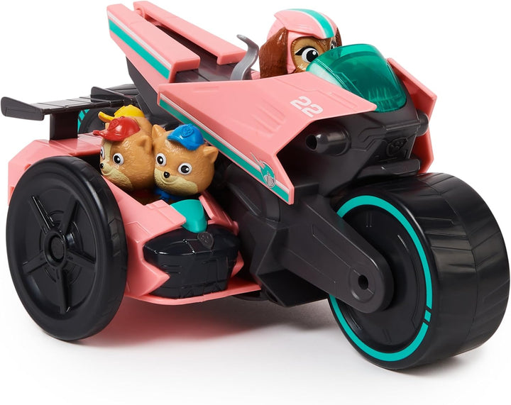 PAW Patrol The Mighty Movie - Motorrad Spielzeugfahrzeug mit Mighty Pups Liberty und Junior Patrolle
