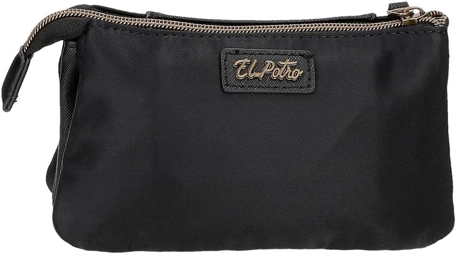 joumma bags,s.l. El Potra Wolle, lässig, schwarz, 22 x 25 x 10 cm, Polyester und PU, Schwarz, Lässig