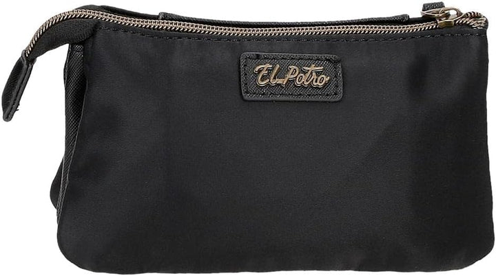 joumma bags,s.l. El Potra Wolle, lässig, schwarz, 22 x 25 x 10 cm, Polyester und PU, Schwarz, Lässig