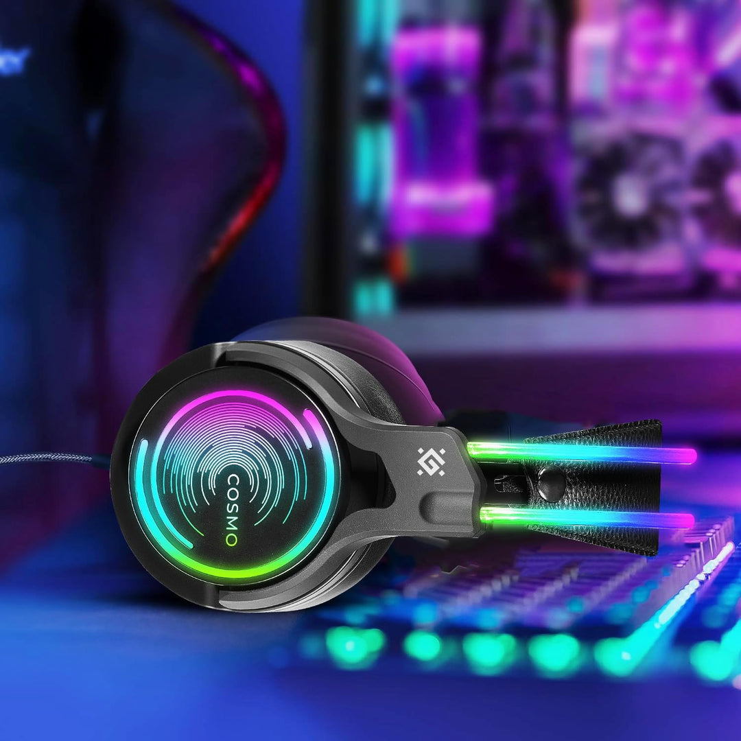 Defender® Gaming Headset, 7.1 Surround Sound, Gaming Kopfhörer PC mit Kabel für PS4, Laptop, Over-Ea