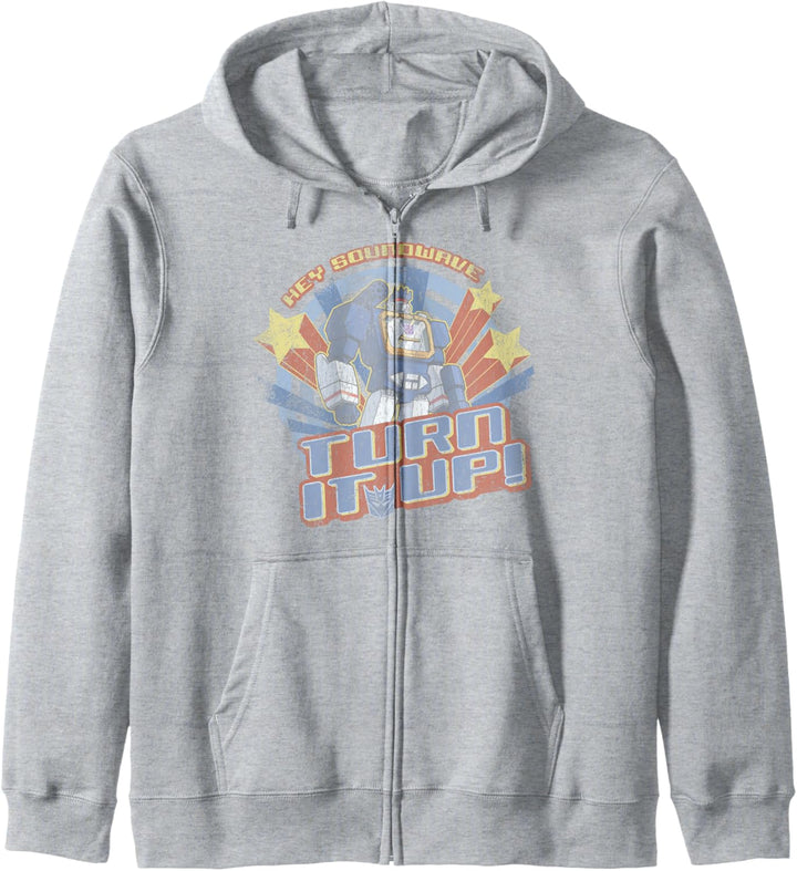 Transformers Hey Soundwave Turn It Up Classic Retro Logo Kapuzenjacke
