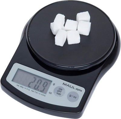 Maul 1640590 Präzisionswaage MAULalpha mit Batterie, 500 g, schwarz