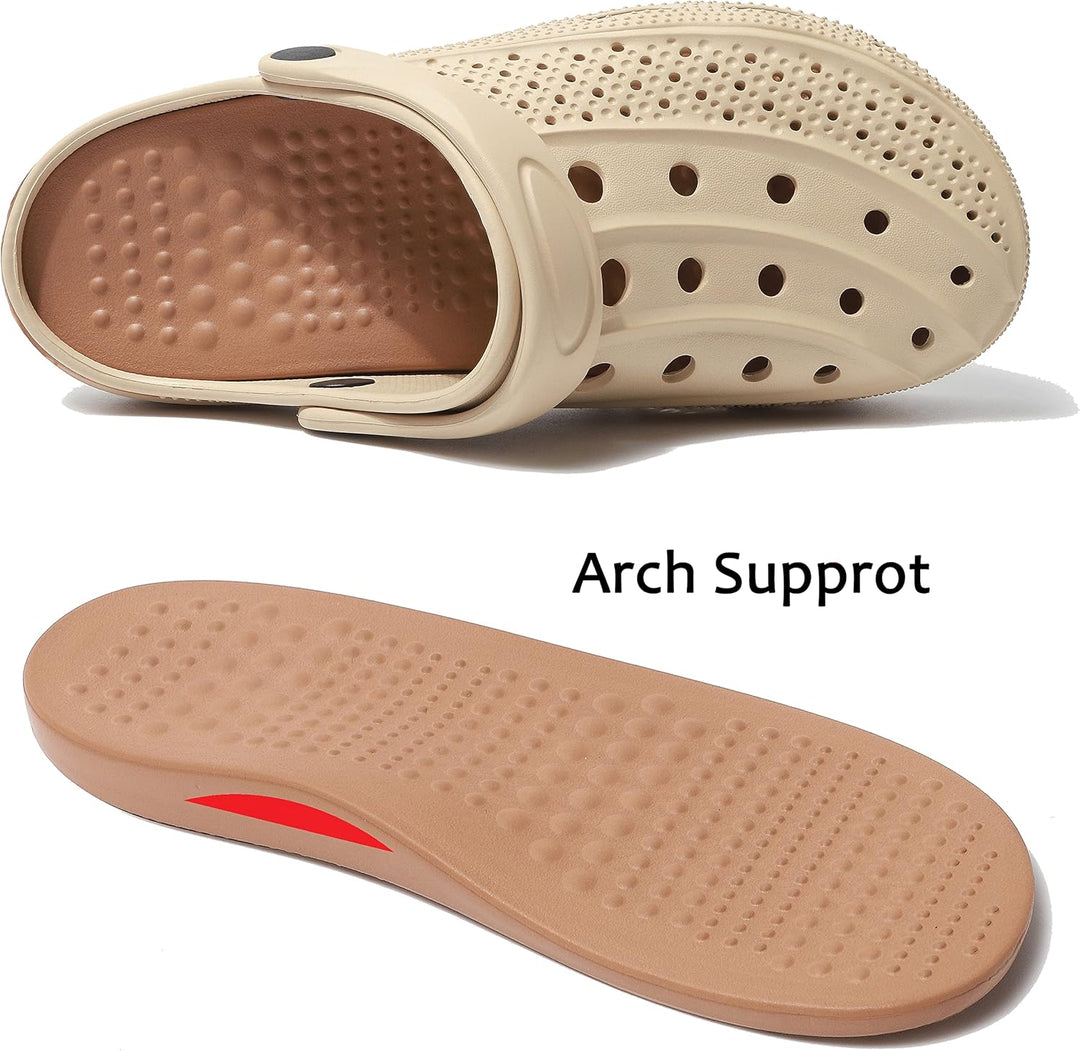 INMINPIN Clogs Herren Pantoletten Sommer Hausschuhe Damen rutschfest Atmungsaktiv Strand Sandalen Ga