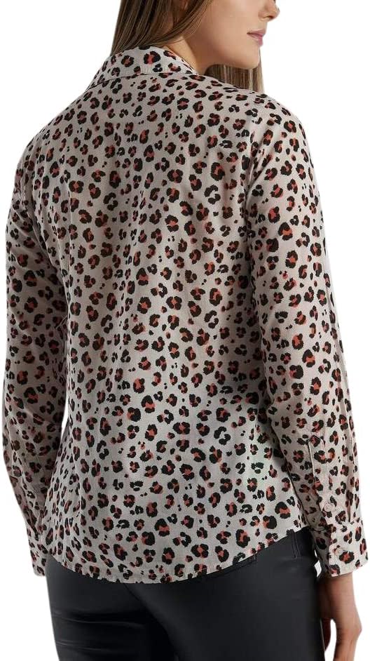 United Colors of Benetton Damen Hemd XS Hellrosa mit Muster 70 Qm, XS Hellrosa mit Muster 70 Qm