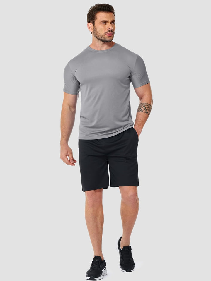 Funktionsshirt Herren Sport T Shirt Kurzarm 3er Pack Atmungsaktiv Männer Tshirt Sportkleidung Workou