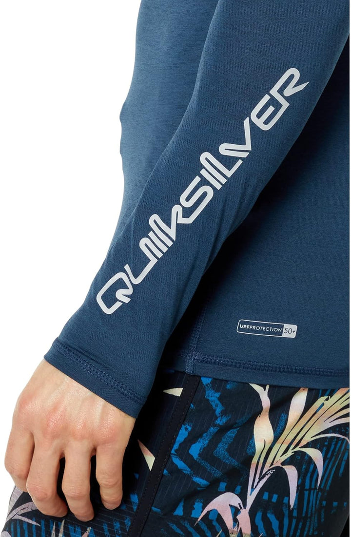 Quiksilver Herren All Time Ls Long Sleeve Rashguard Surf Rash-Guard-Shirt, S Marineblauer Blazer Hea