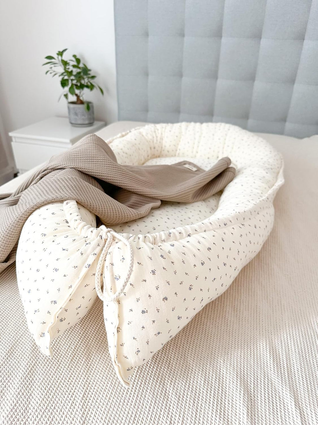 Bio Baby Nestchen Musselin Blumen Neutral Neugeborenen BaumwolleNestchen Wickelunterlage Mädchen Kus