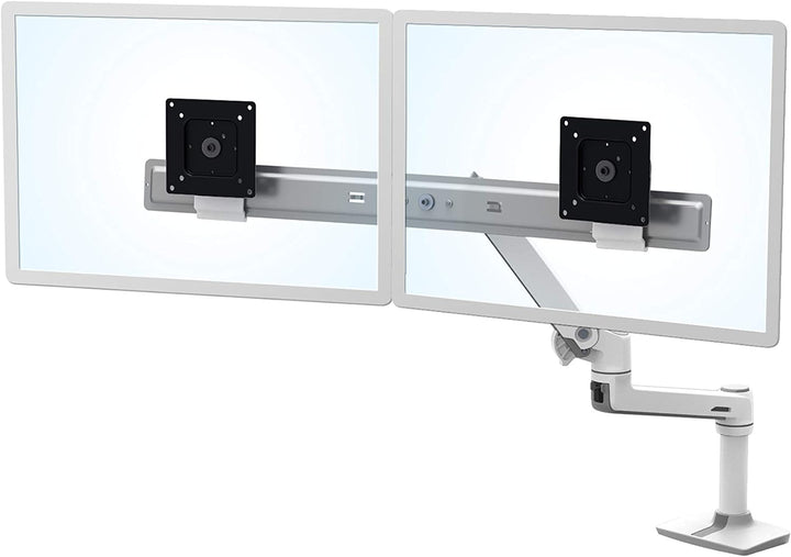 ERGOTRON 45-489-216 LX dual direkt Tischhalterung bis 63,5cm 25Zoll 0,9-5 kg weiss 2 Monitore LX Arm