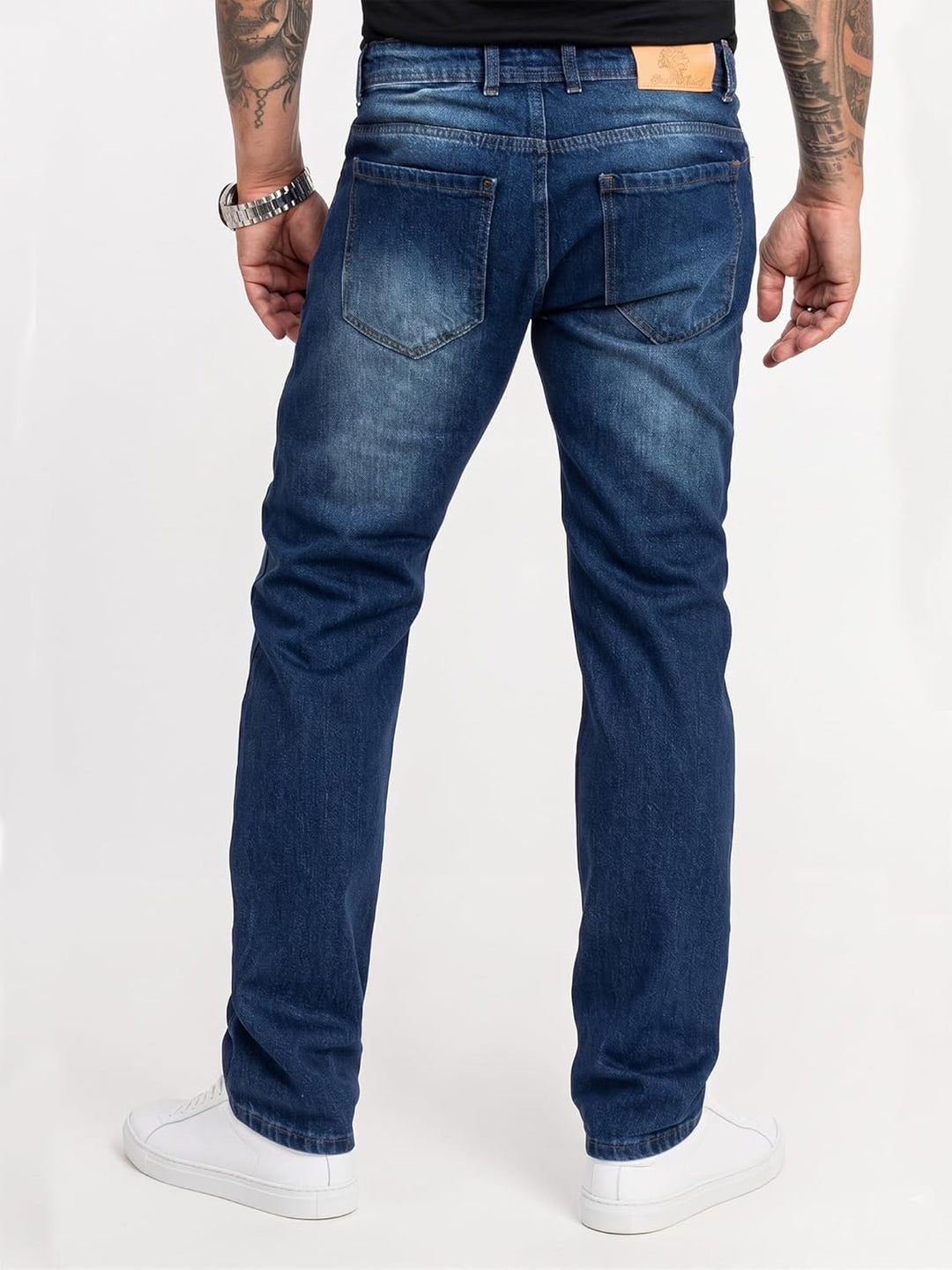 Rock Creek Herren Jeans Hose Denim Blau Straight-Cut Gerades Bein RC-2091 29W / 32L Blau - Rc-3120,