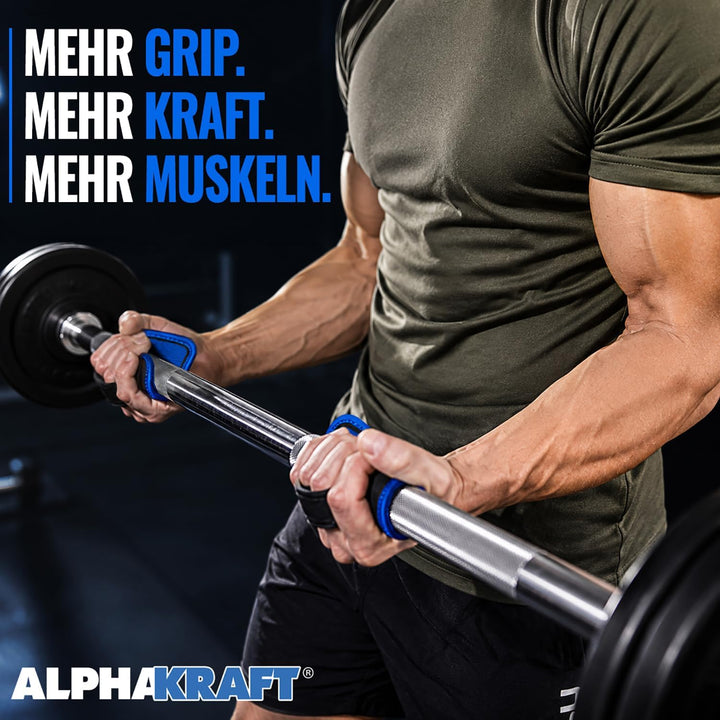 ALPHAKRAFT® - Griffpolster Kraftsport (1 Paar) | Premium Grip Pads Gym aus Neopren | rutschfeste Gri