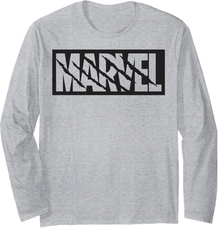 Marvel Scratched Logo Langarmshirt