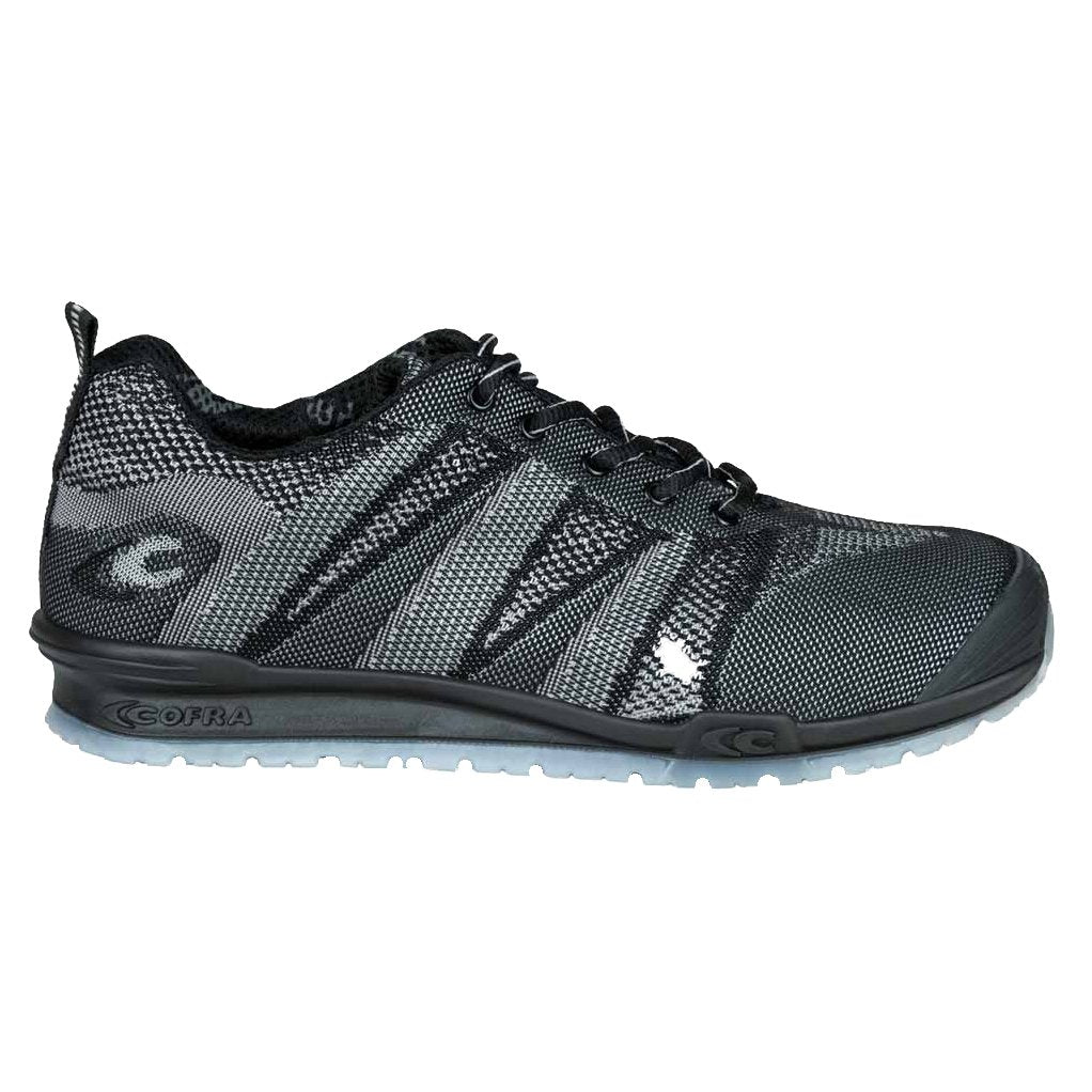 Cofra 78800-000.W39 FLUENT BLACK/BLACK S1 P SRC Sicherheitsschuhe, Schwarz/Grau, Grösse 39 39 EU Sch