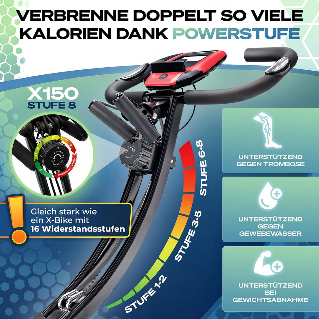 Fitness Fahrrad + Sportstech Live App mit Live- & On Demand-Kursen für Full Body Workout-Erlebnis |