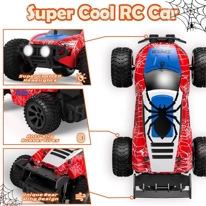 Kizeefun Ferngesteuertes Auto, RC Auto für 3 4 5 6 7 8 9 Jahre Spiele Kinder Toy, 2.4Ghz Off-Road RC