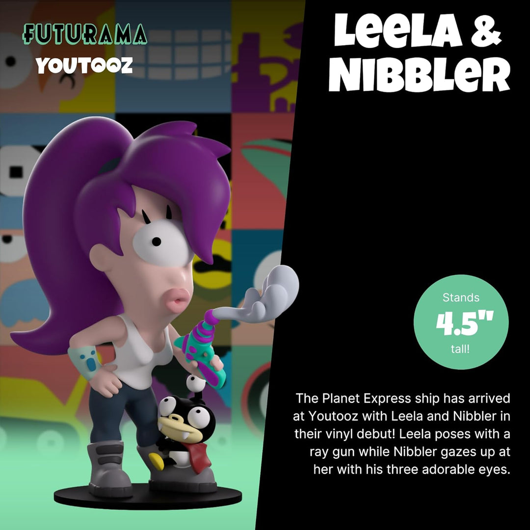 Youtooz Futurama Leela & Nibbler Vinyl-Figur, 11,4 cm, Leela & Nibbler