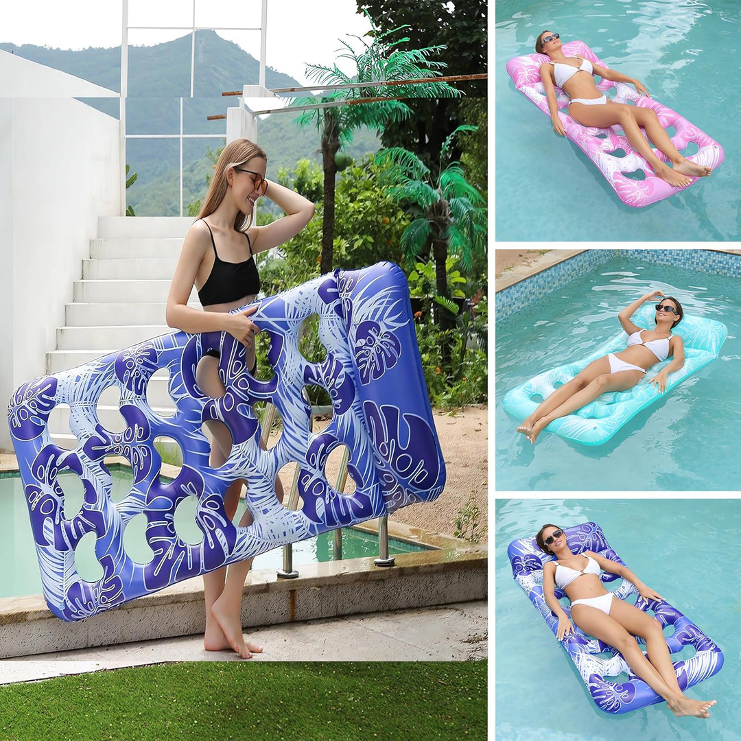 Aufblasbares Schwebebett Luftmatratze für Pool, 180 x 80cm Übergrösse Aufblasbare Matratze für Erwac