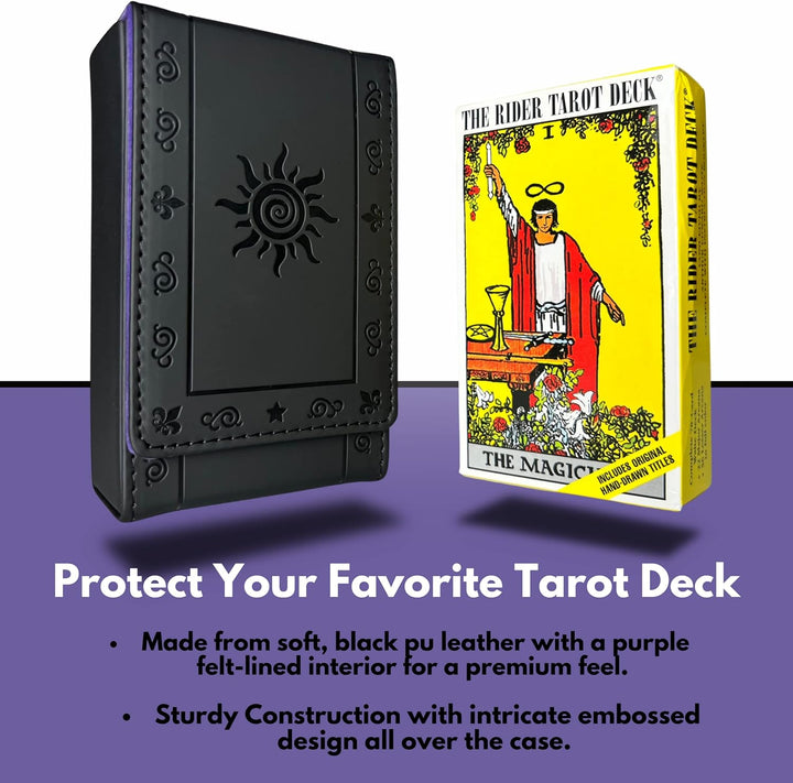 Luck Lab Tarot-Kartenetui aus Leder, für die meisten Tarotkarten in Standardgrösse (passend für Deck