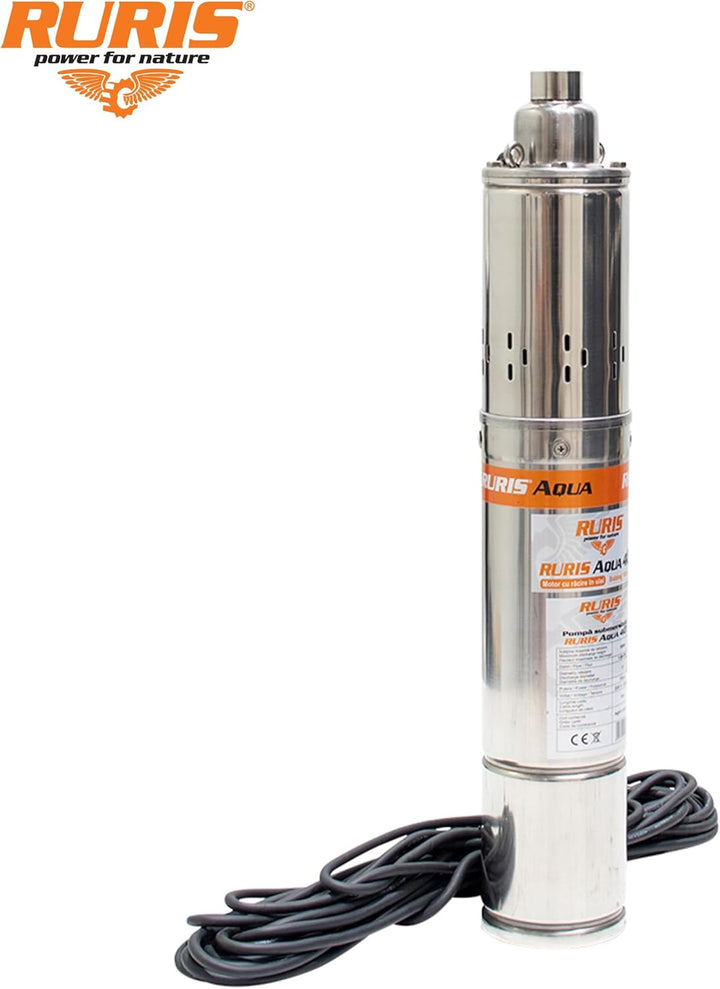 RURIS POWER FOR NATURE Tauchpumpe Aqua 40, 750 W, Durchflussmenge 1880 l/h, Höhe max. 100 m, Kabel 1