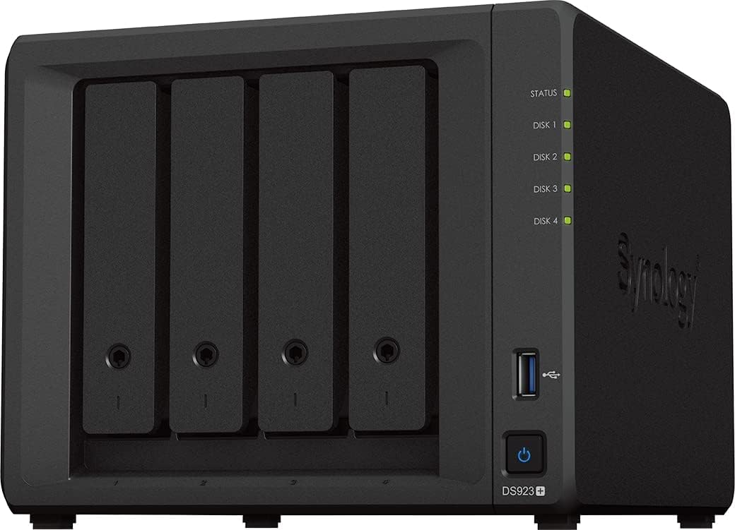 SYNOLOGY 4-Bay DDR4 ECC 2X USB3,2-I 1 DS923+ 4GB RAM 4-bay; 4GB DDR4 DS923+ DiskStation, 4-bay; 4GB