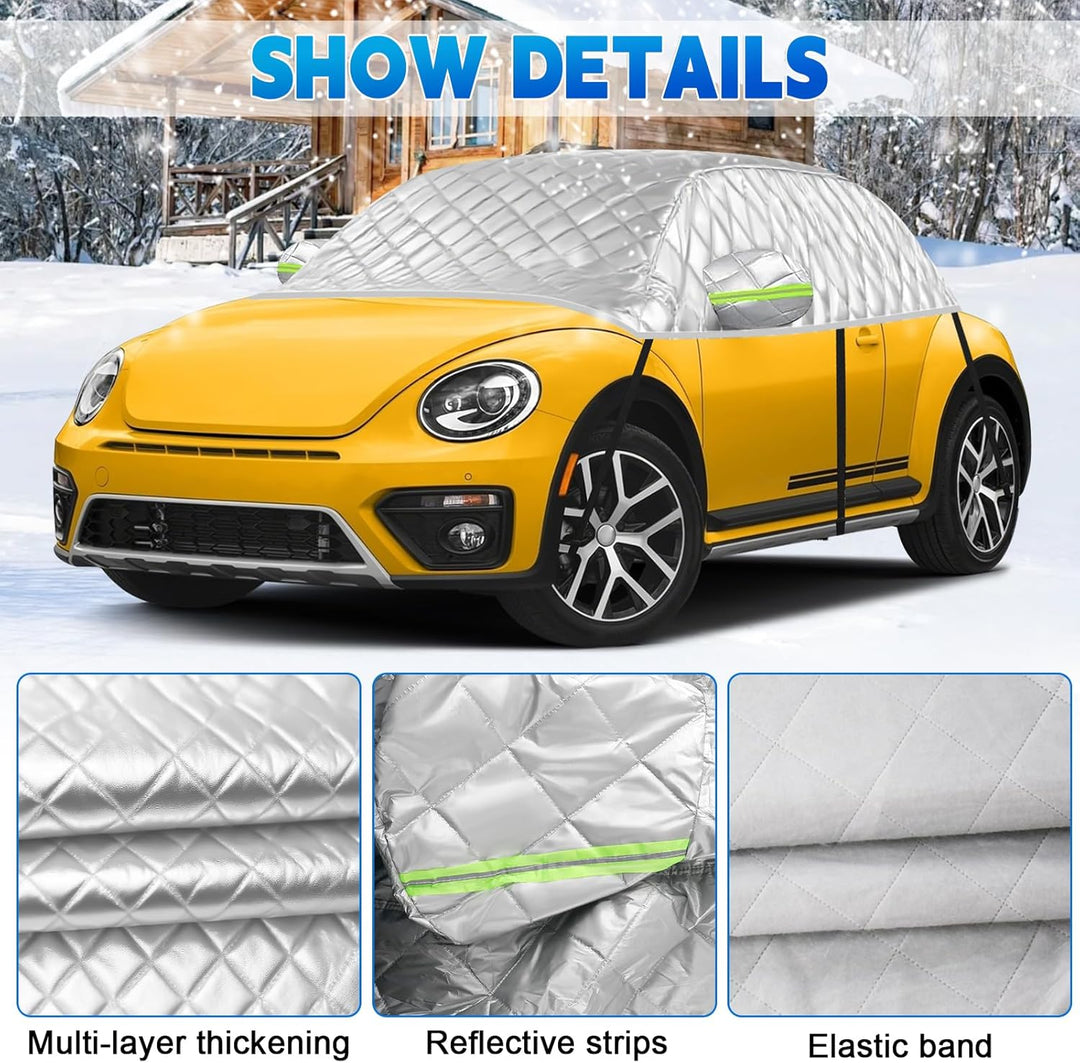 Halbe Autoabdeckung Ersatz für VW Beetle 1998-2019, Passgenaue Softtop-Dachschutz-Autoabdeckung Wass