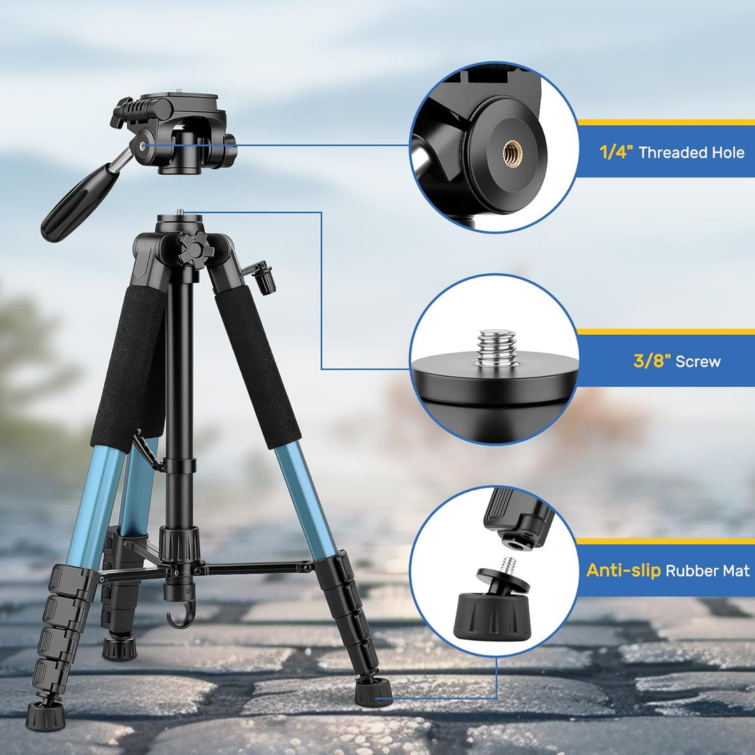 Victiv 188cm Kamera Stativ, Leichtes & Kompaktes Reisestativ für DSLR Canon Nikon Sony, Aluminium Fo