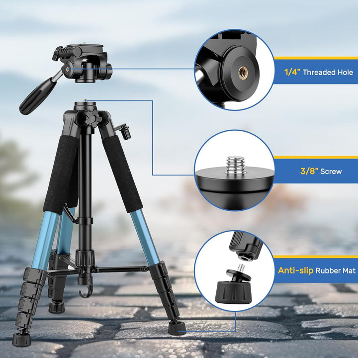 Victiv 188cm Kamera Stativ, Leichtes & Kompaktes Reisestativ für DSLR Canon Nikon Sony, Aluminium Fo