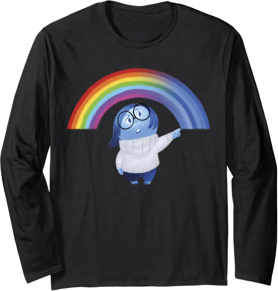 Disney Pixar Inside Out Sadness Rainbow Portrait Langarmshirt