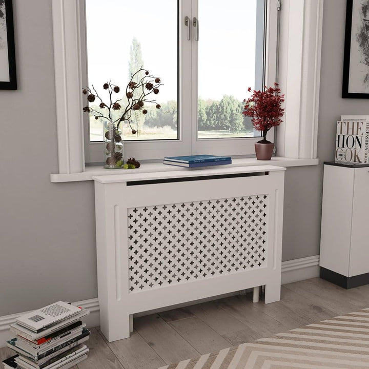 puraday Wohnzimmer Heizkörperabdeckung 112×19×81,5 cm MDF Heizkörper Verkleidung Abdeckung Heizkörpe