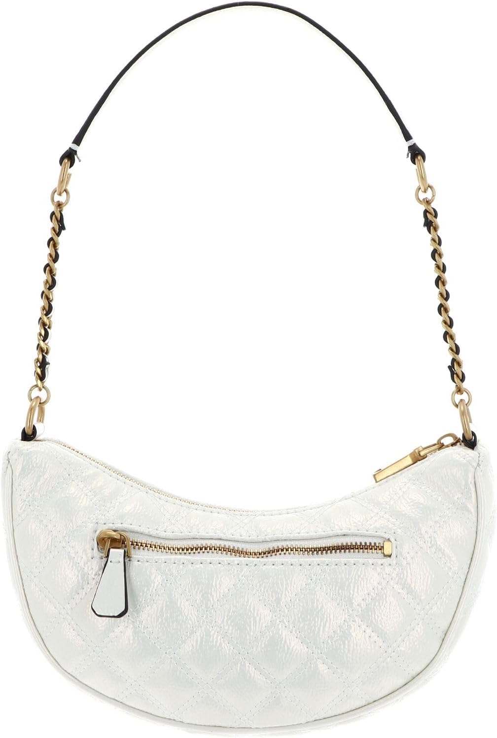 GUESS Damen Giully Top Zip Shoulder Schultertasche, Reissverschluss Oben, Elfenbein